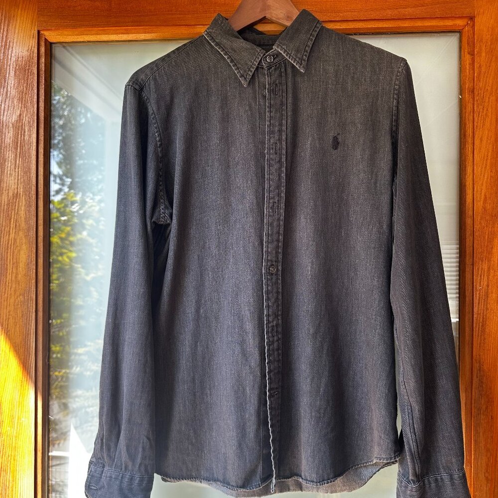 POLO Ralph Lauren Soft Black Denim Button Down Shirt